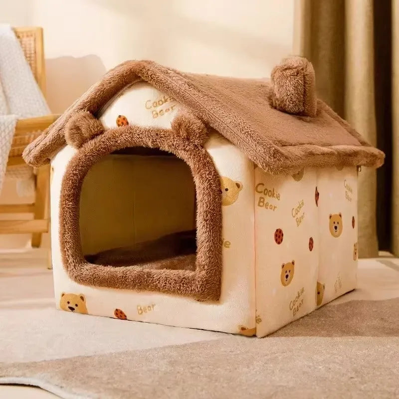 Foldable Warm Bed for Cats & Dogs - Silver Tofi