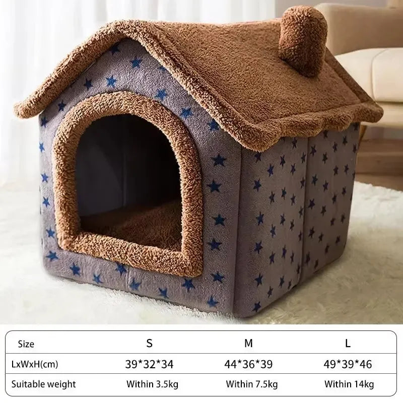 Foldable Warm Bed for Cats & Dogs - Silver Tofi