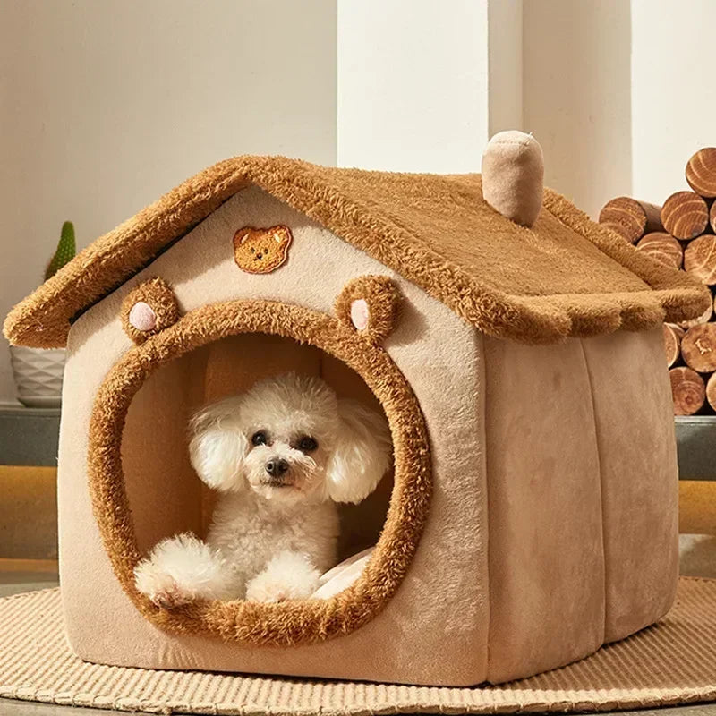 Foldable Warm Bed for Cats & Dogs - Silver Tofi