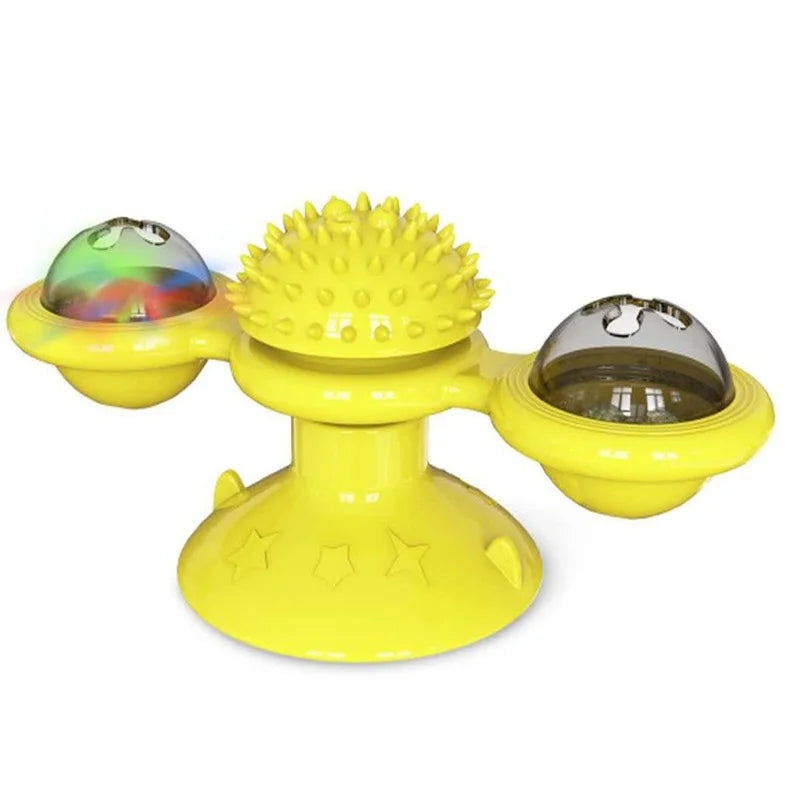Interactive Windmill Cat Puzzle Toy - Silver Tofi
