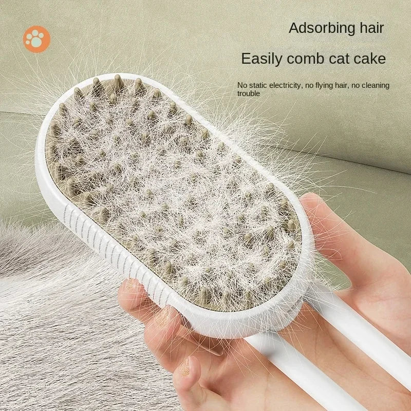 3-in-1 Electric Pet Grooming Brush - Silver Tofi