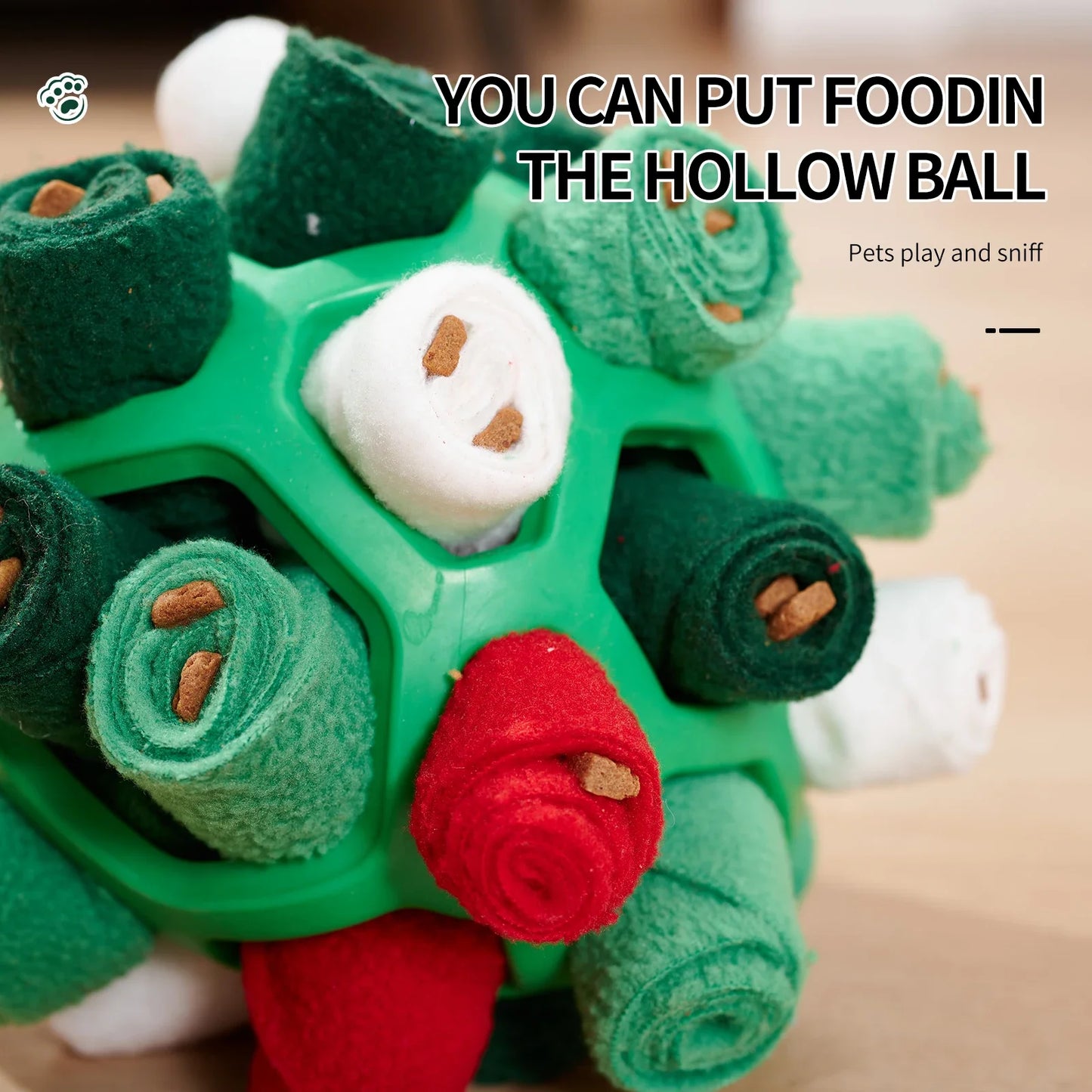 Pet Sniffing Interactive Pet Sniffing Puzzle Ball - Silver Tofi