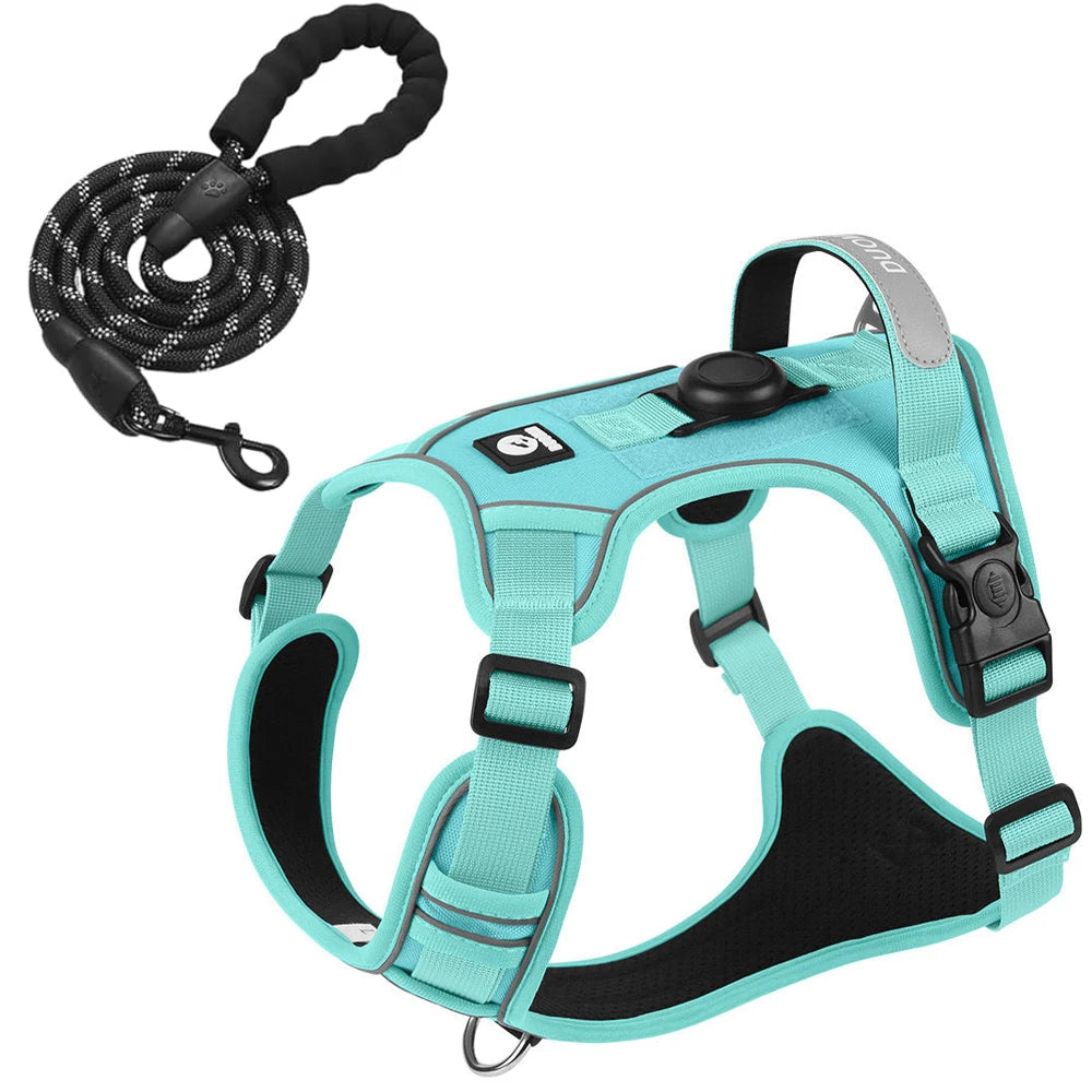Premium Reflective Cat & Dog Harness Set - Silver Tofi