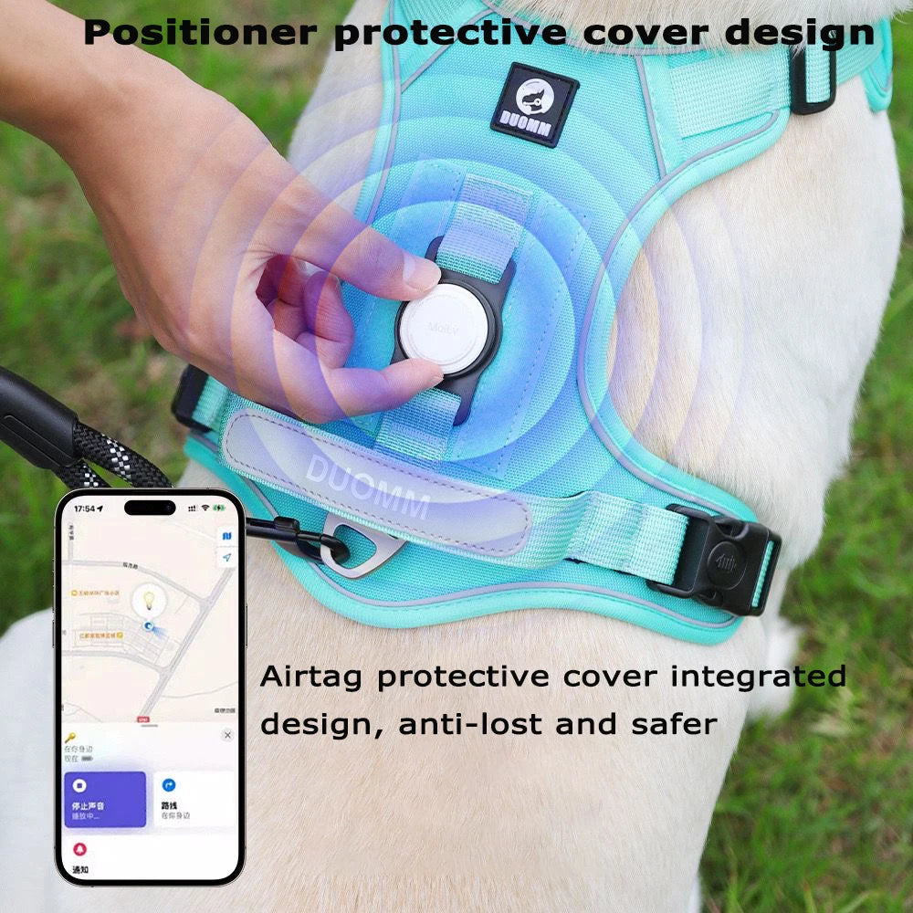 Premium Reflective Cat & Dog Harness Set - Silver Tofi