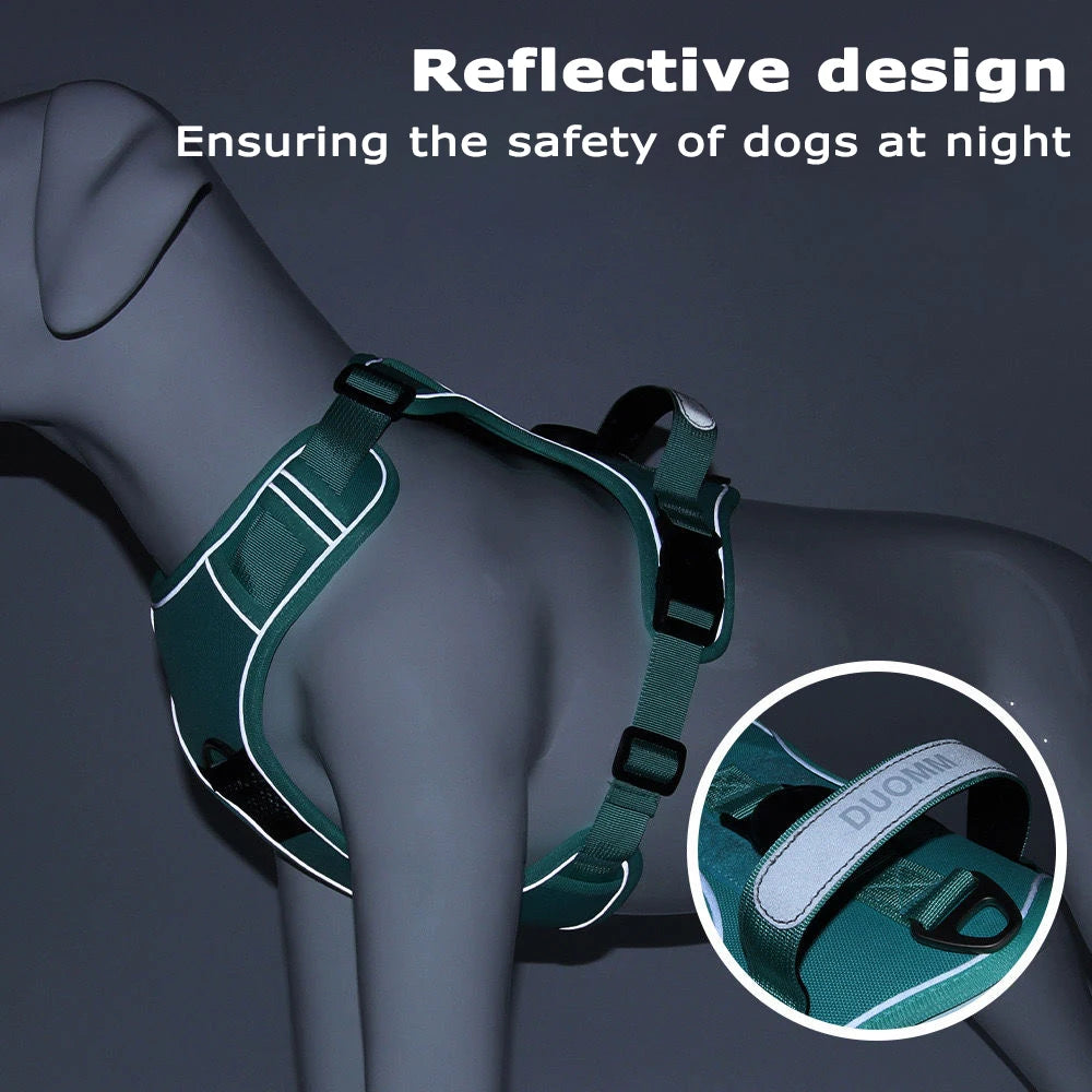Premium Reflective Cat & Dog Harness Set - Silver Tofi