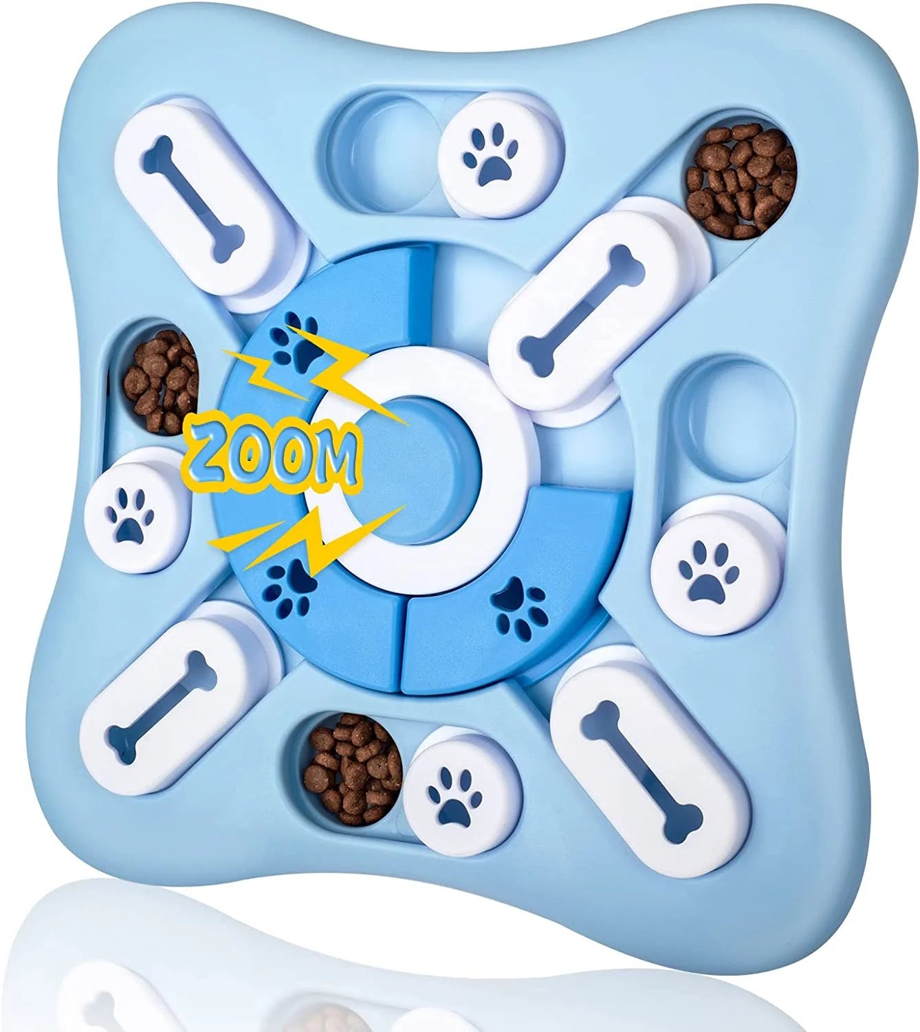 Interactive Dog Puzzle Treat Toy - Silver Tofi