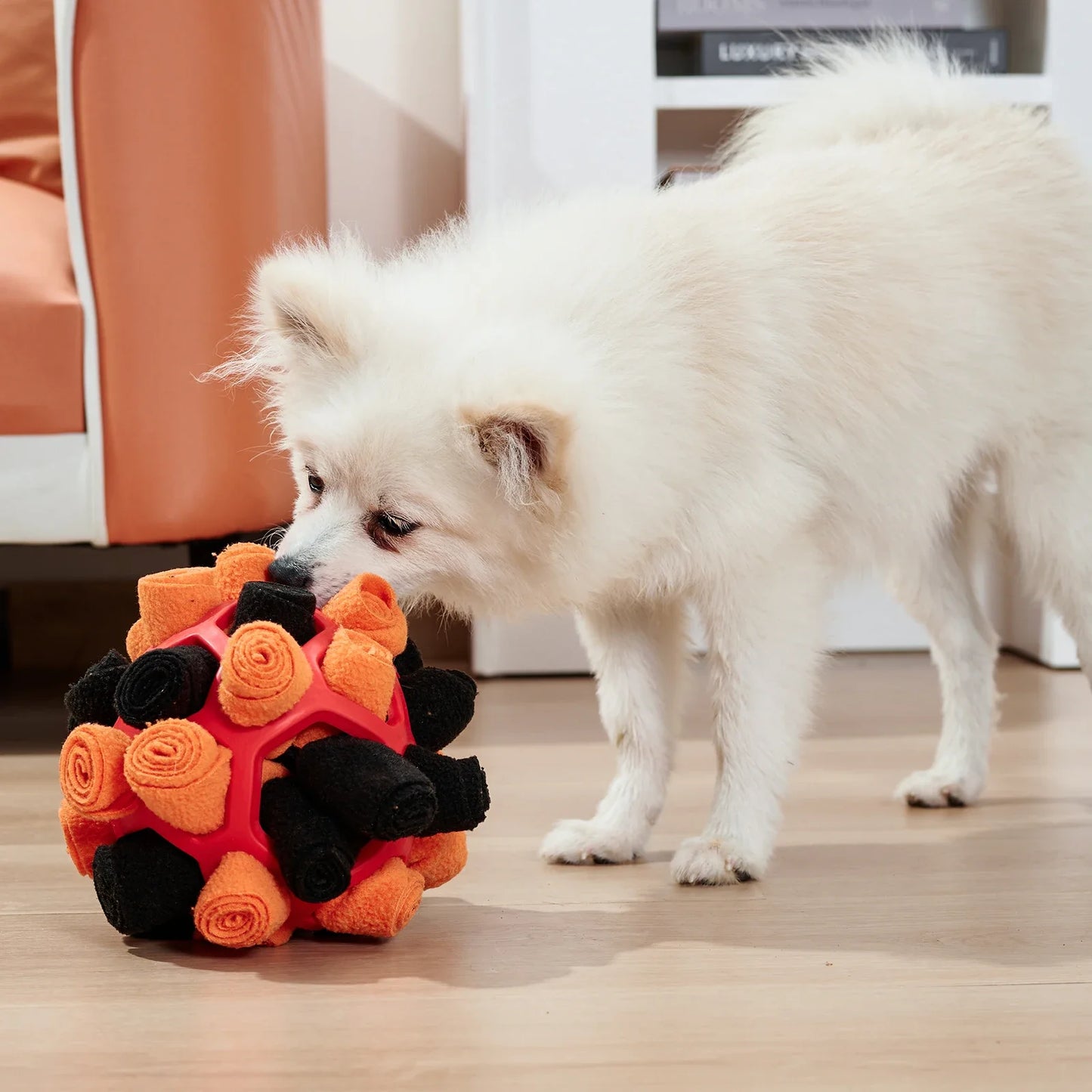 Pet Sniffing Interactive Pet Sniffing Puzzle Ball - Silver Tofi