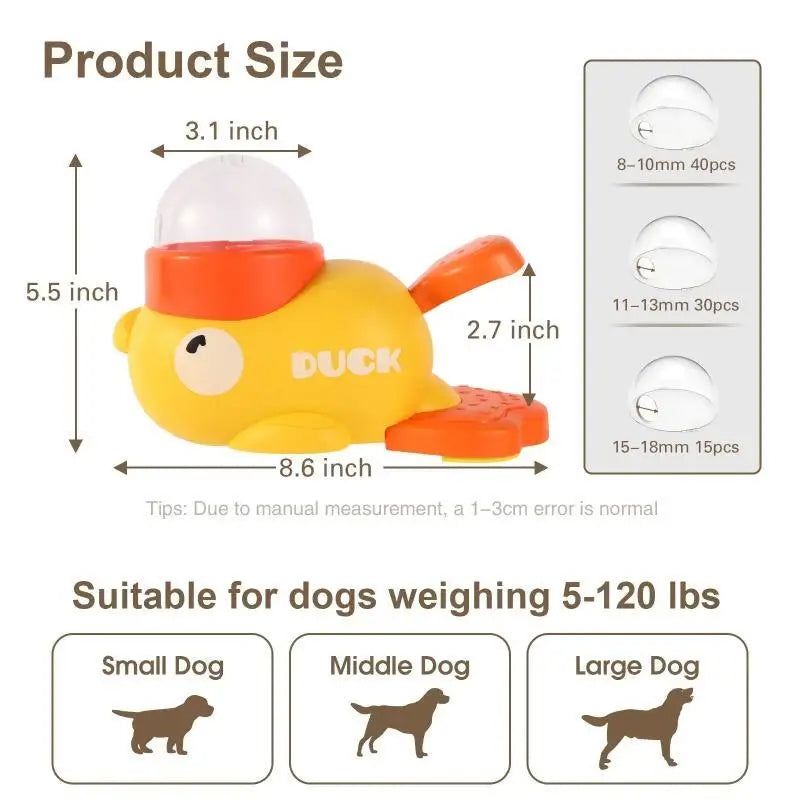 Cartoon Duck Dog Puzzle Feeder - Silver Tofi