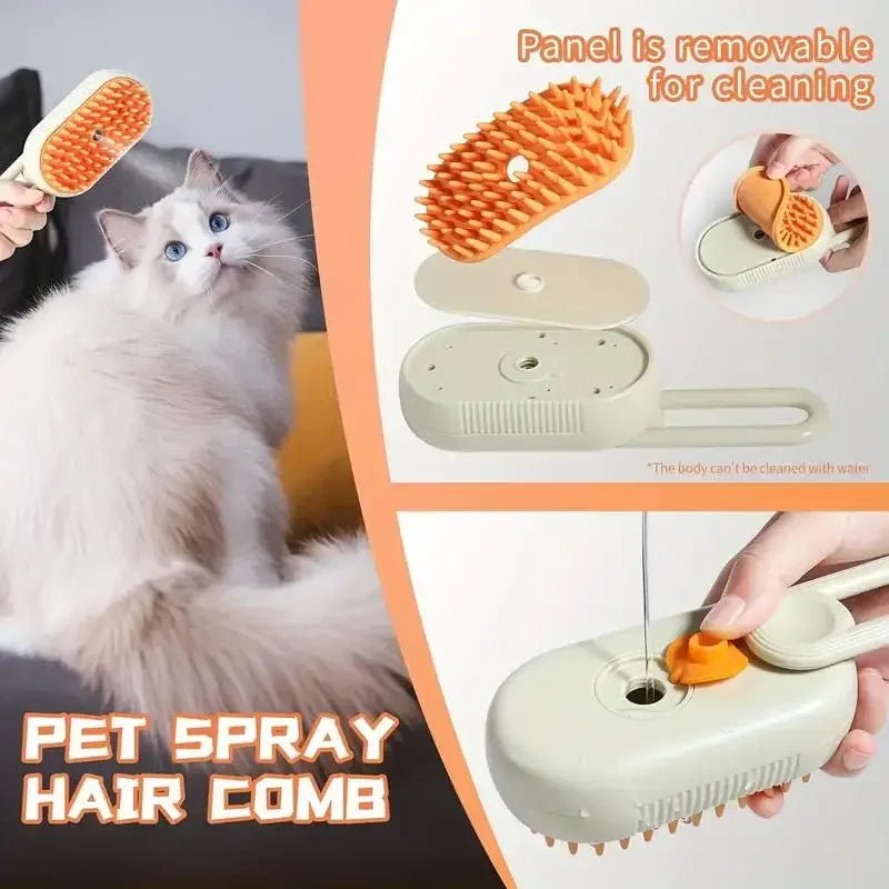3-in-1 Electric Pet Grooming Brush - Silver Tofi