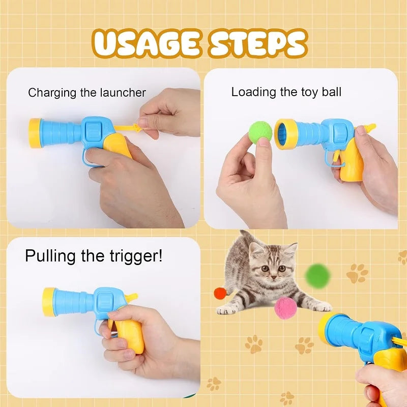Interactive Pet Toy Ball Launcher - Silver Tofi