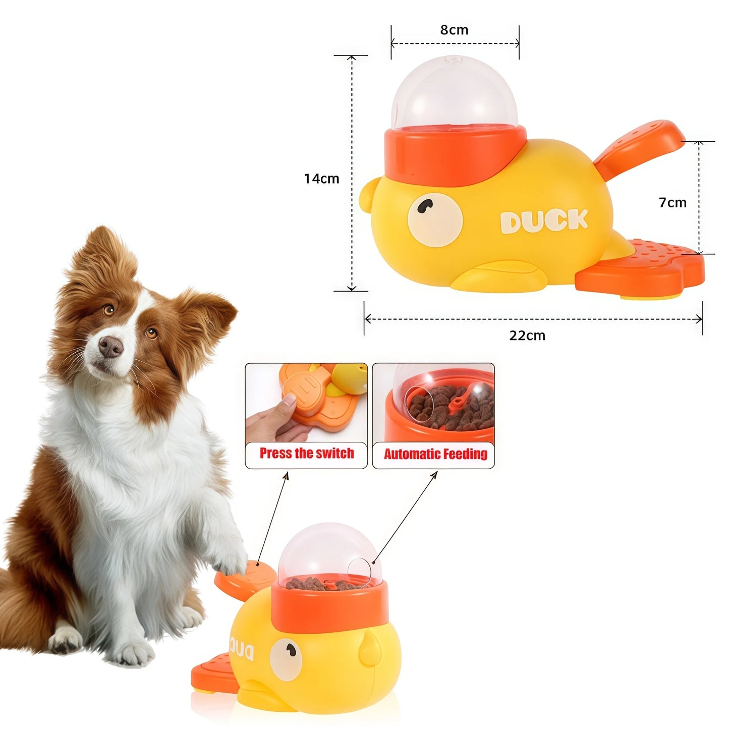 Cartoon Duck Dog Puzzle Feeder - Silver Tofi