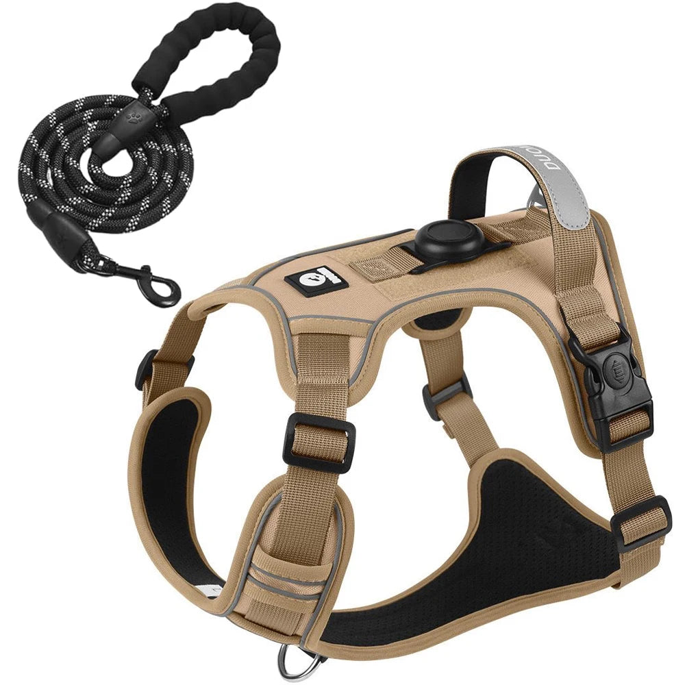 Premium Reflective Cat & Dog Harness Set - Silver Tofi