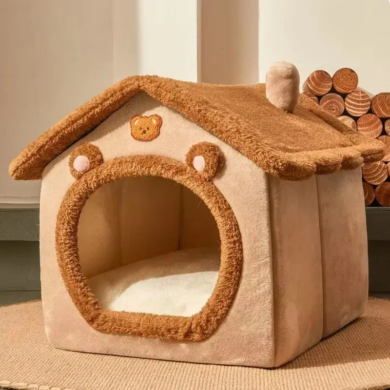 Foldable Warm Bed for Cats & Dogs - Silver Tofi