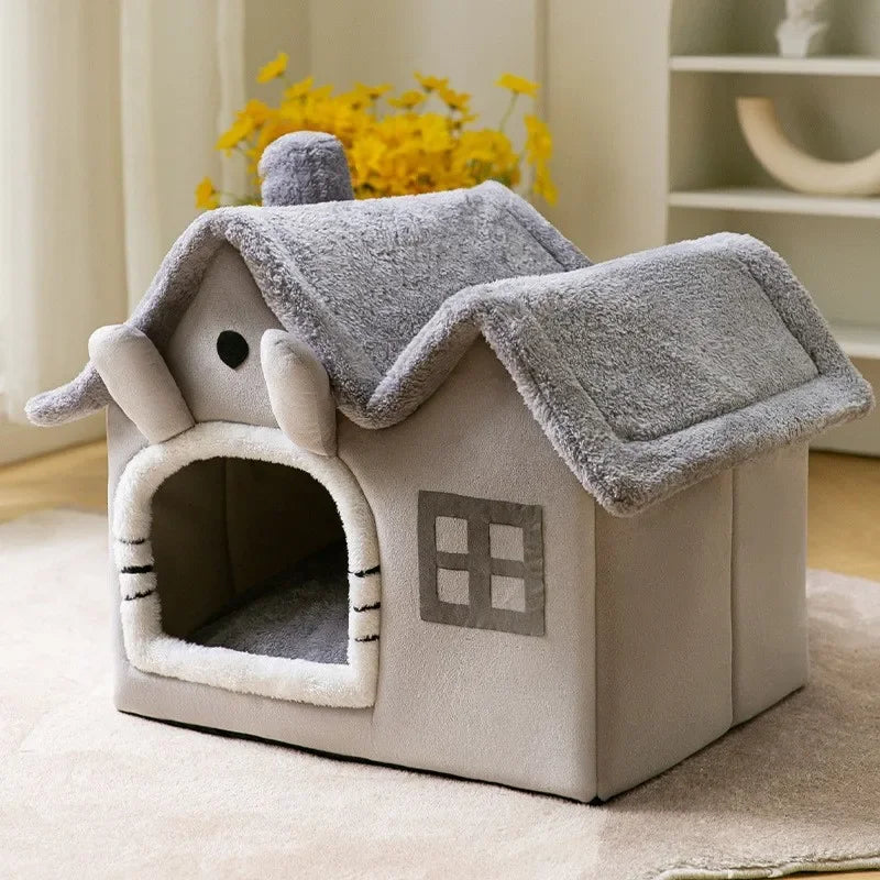 Foldable Warm Bed for Cats & Dogs - Silver Tofi