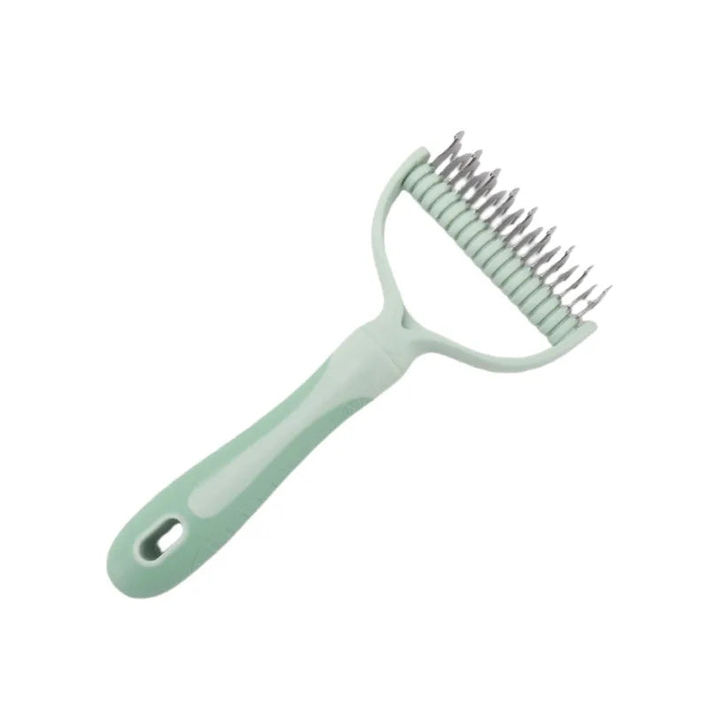 Double-Sided Pet Grooming Brush - Silver Tofi