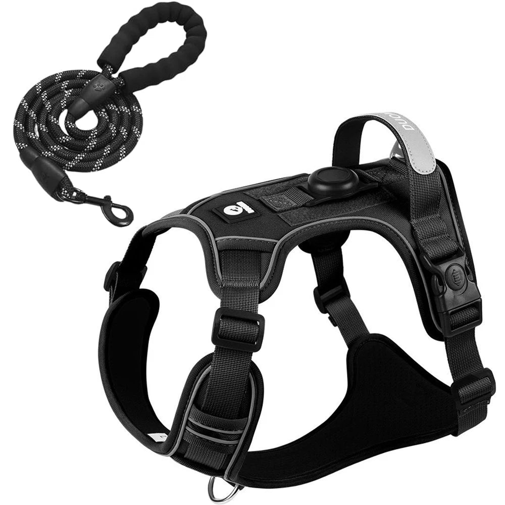 Premium Reflective Cat & Dog Harness Set - Silver Tofi