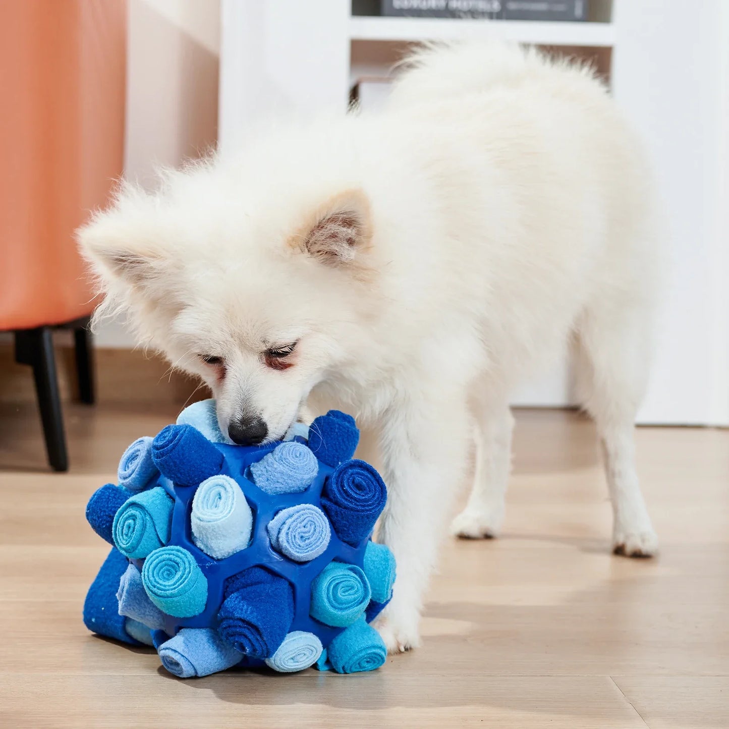 Pet Sniffing Interactive Pet Sniffing Puzzle Ball - Silver Tofi