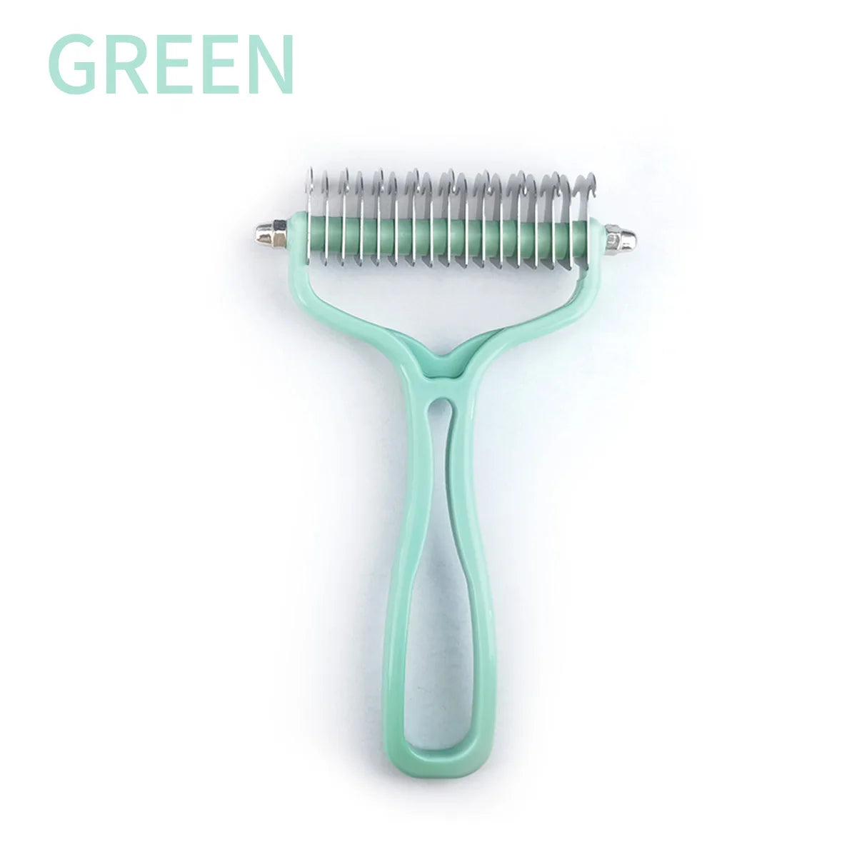 Double-Sided Pet Grooming Brush - Silver Tofi