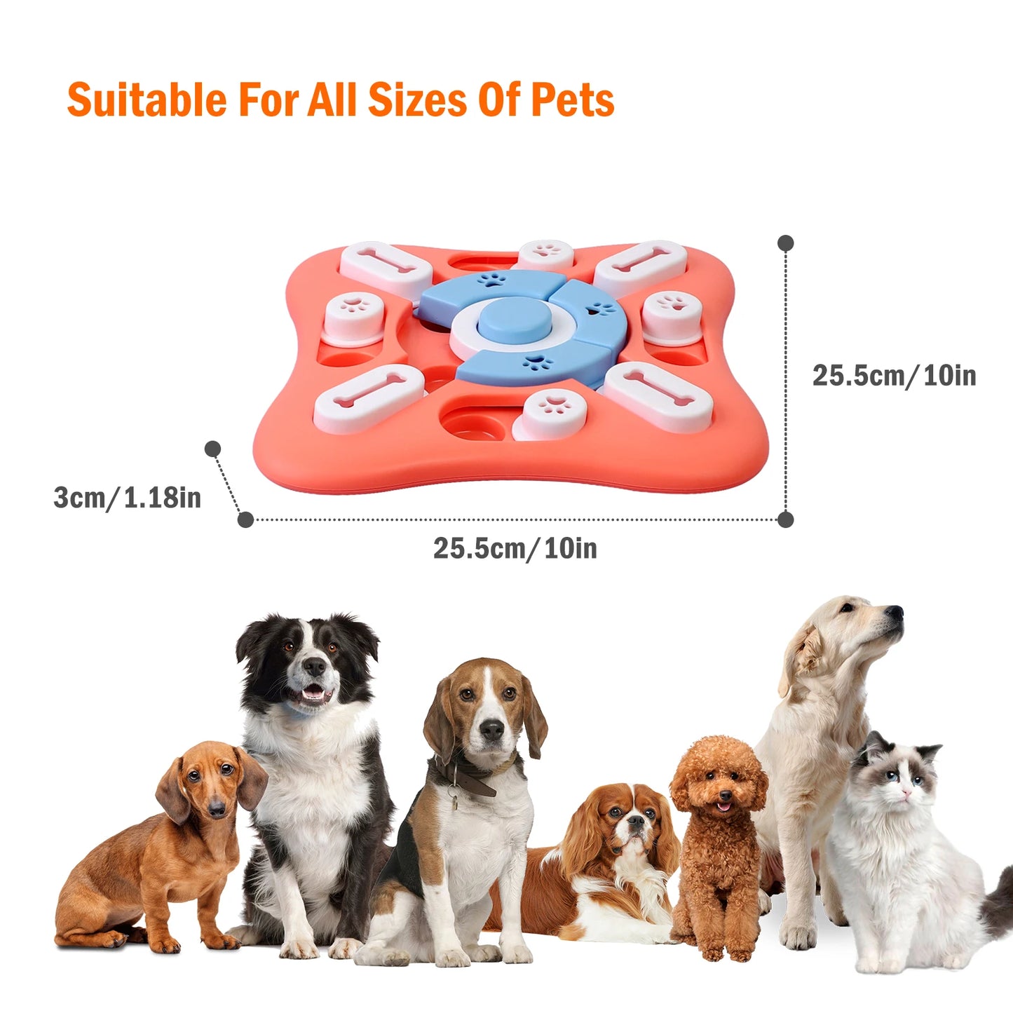 Interactive Dog Puzzle Treat Toy - Silver Tofi