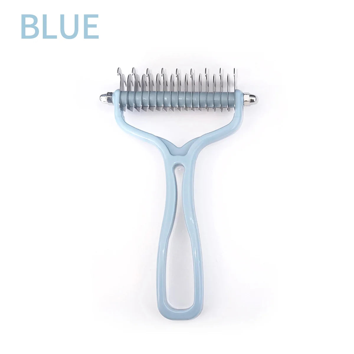 Double-Sided Pet Grooming Brush - Silver Tofi