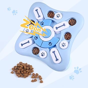 Interactive Dog Puzzle Treat Toy - Silver Tofi