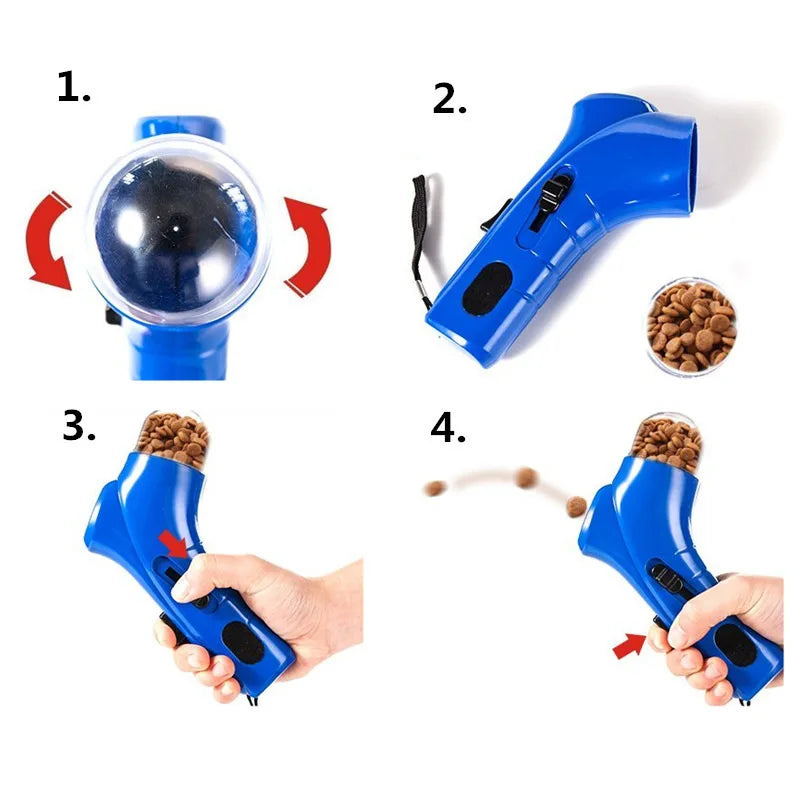 Interactive Dog Treat Launcher Toy - Silver Tofi