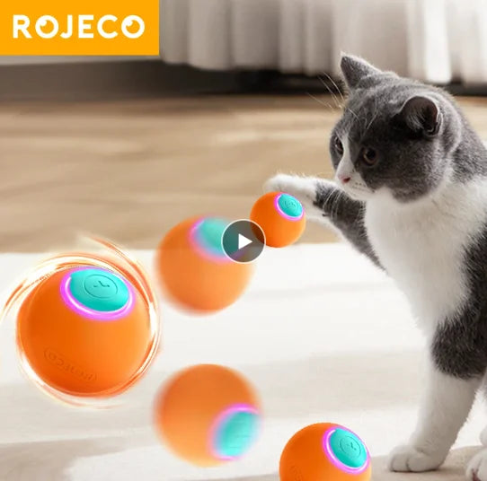 Smart Interactive Cat Bouncing Ball - Silver Tofi