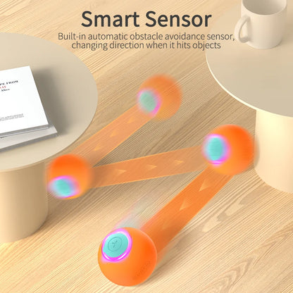 Smart Interactive Cat Bouncing Ball - Silver Tofi