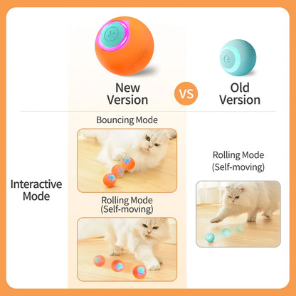 Smart Interactive Cat Bouncing Ball - Silver Tofi