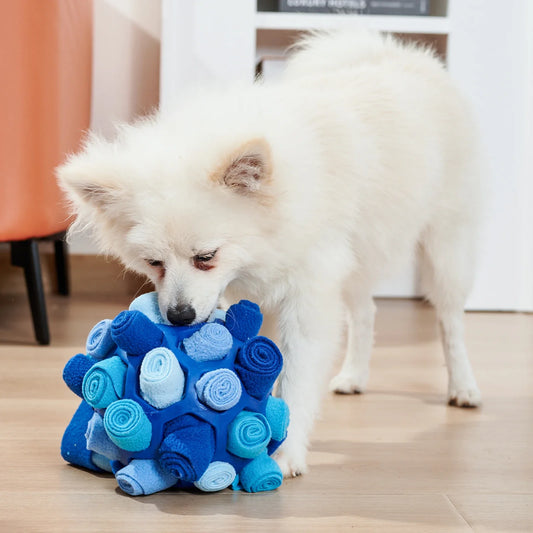 Pet Sniffing Interactive Pet Sniffing Puzzle Ball - Silver Tofi